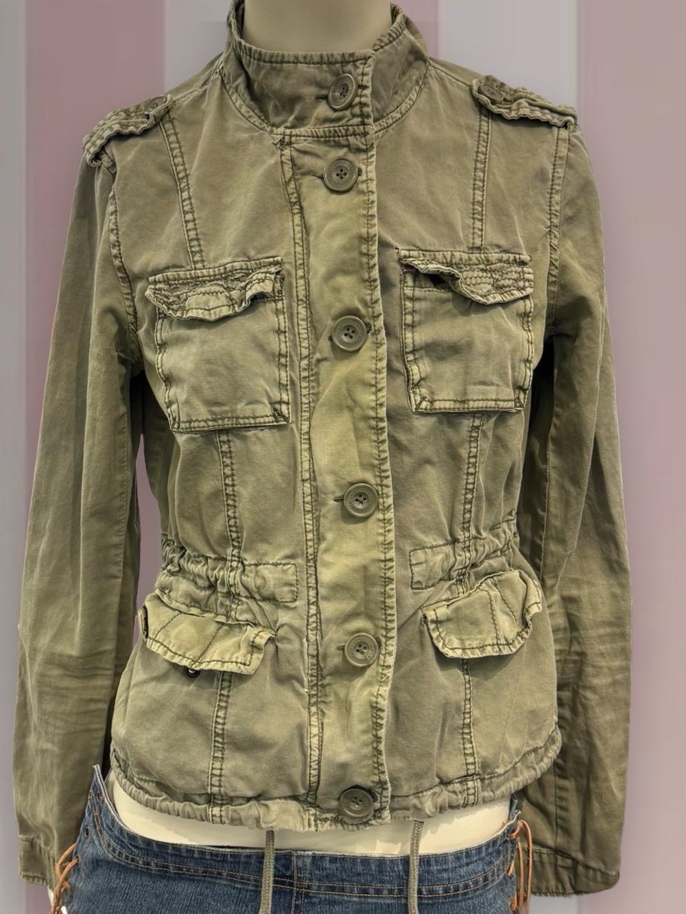 Aeropostale Vintage Y2K Green Light Jacket